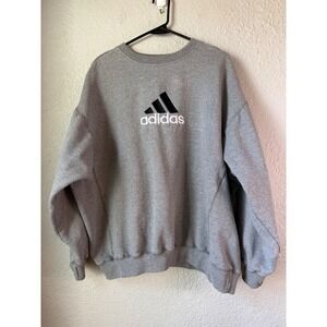 Vintage Y2K Adidas Classic Logo Crewneck Sweatshirt Gray XL Athletic